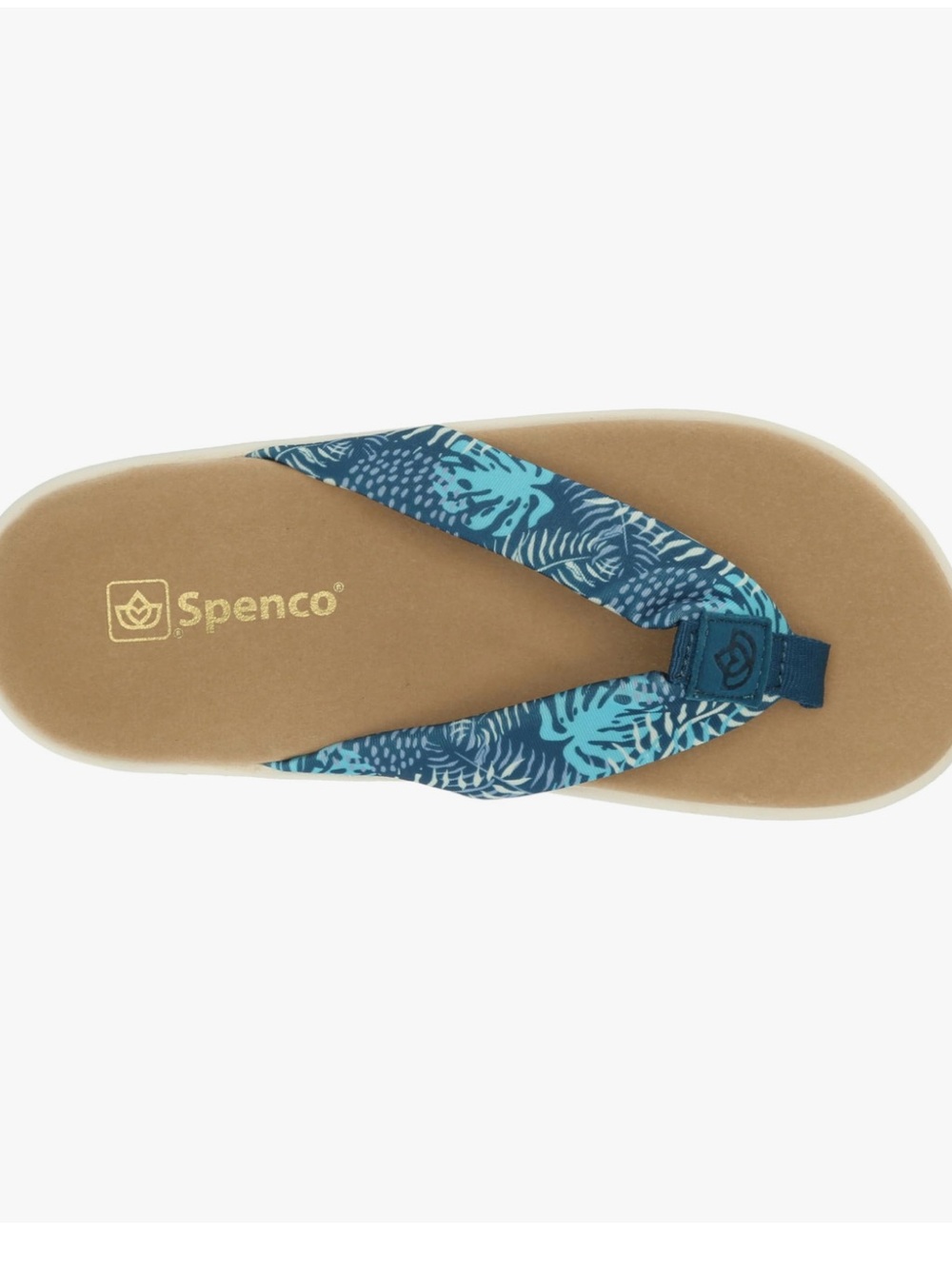 Spenco Revitalign Tropical Blue Victoria Orthotic Arch Support Thong Sandals NEW